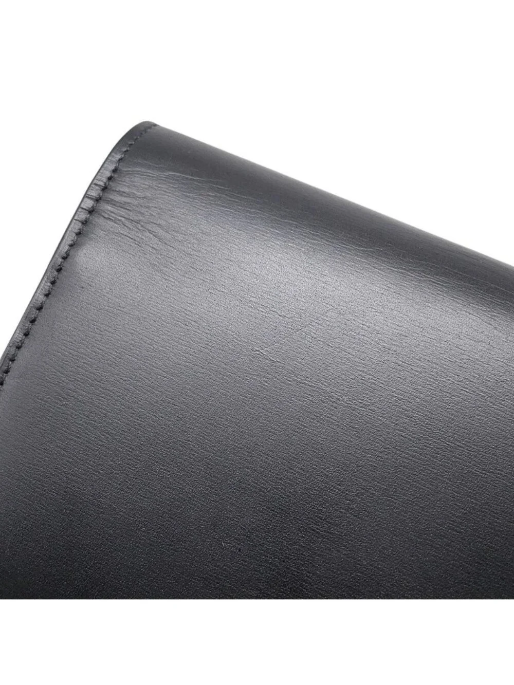 Saint Laurent Paris Chain Shoulder Wallet Maillon Calfskin Black